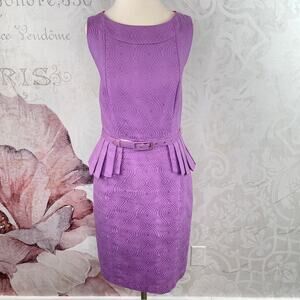 Coldwater Creek Lavender Art Deco Dress Size 6